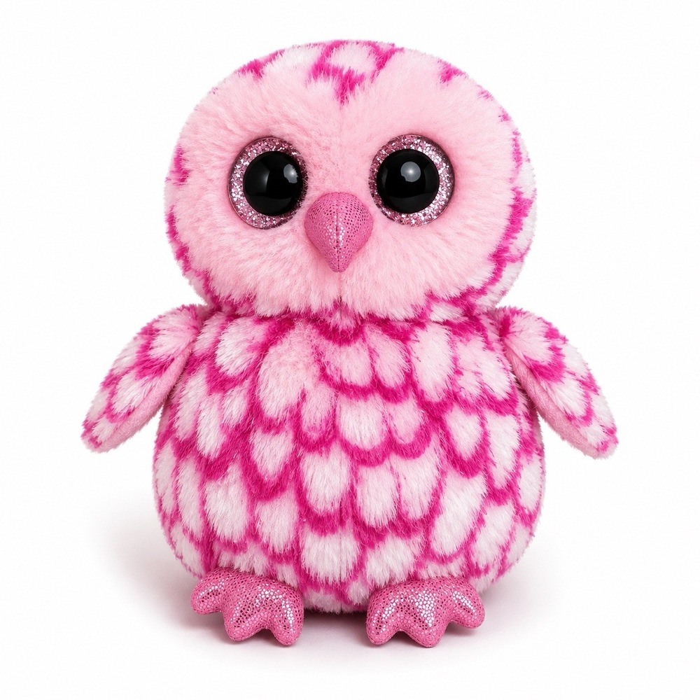 Ty Beanie Boos Pinky the Owl Plush 6" Pink Stuffed Animal Soft Toy